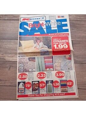 Vintage KMART SUNDAY INSERT Newspaper AD sales flyer December 1981 K-mart advert